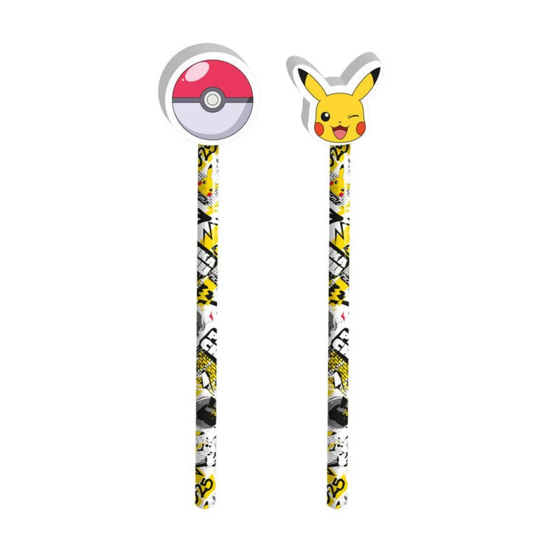 Pokémon Pencil With Eraser Topper - أقلام